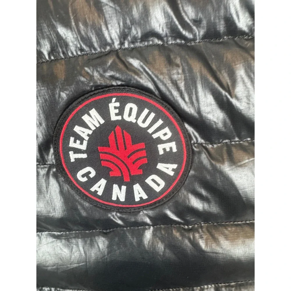 Hudson's‎ Bay Team Canada Olympic Down Puffer Vest Mens XXL Black Full Zip